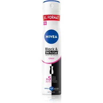 NIVEA Black & White Invisible Clear antiperspirant v spreji pre ženy 200 ml