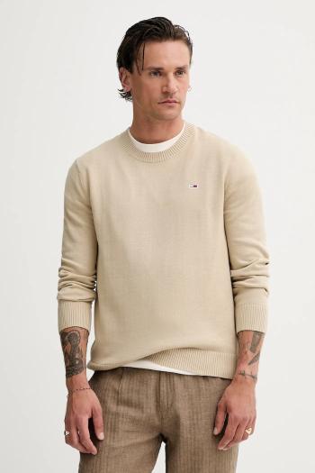 Bavlnený sveter Tommy Jeans bordová farba, DM0DM18895