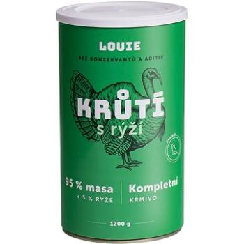 LOUIE Kompletné krmivo - morčacie (95 %) s ryžou (5 %) 1200 g (8595174345887)