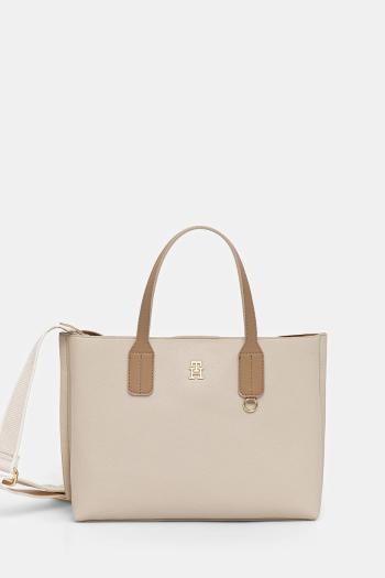 Kabelka Tommy Hilfiger béžová farba, AW0AW17459