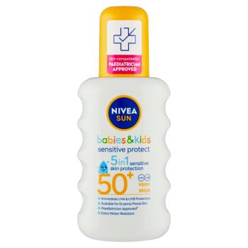 NIVEA Sun Detský sprej na opaľovanie Protect & Sensitive OF 50+ 200 ml
