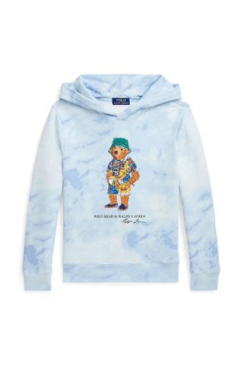 Detská mikina Polo Ralph Lauren s kapucňou, vzorovaná, 323978373001