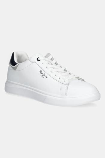 Kožené tenisky Pepe Jeans EATON ONE M pánske, béžová farba, PMS00044
