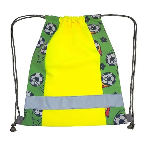 Korntex Detský reflexný sťahovací batoh - Futbal