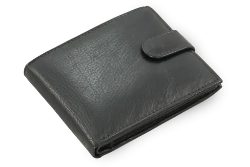 Čierna pánska kožená peňaženka so zápinkou 513-1904-60