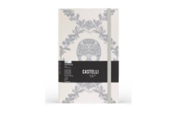 Castelli Lace Skull linajkový zápisník L A5 Grey