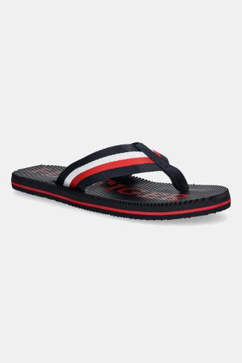 Šľapky Tommy Hilfiger MASSAGE HILFIGER BEACH SANDAL pánske, tmavomodrá farba, FM0FM05443
