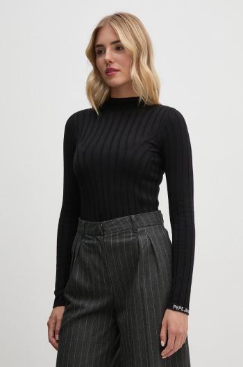 Sveter Pepe Jeans IZABEL TURTLENECK dámsky, čierna farba, PL702224