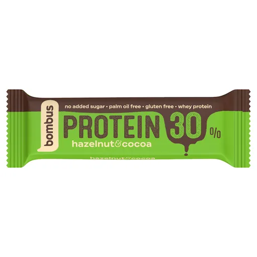 BOMBUS Protein 30% lieskový orech & kakao 50 g