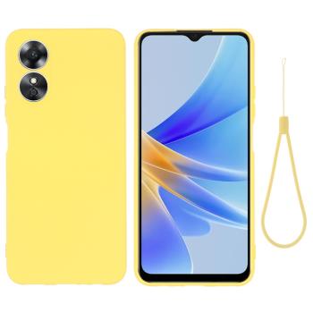 RUBBER Ochranný kryt pre Oppo A17 žltý