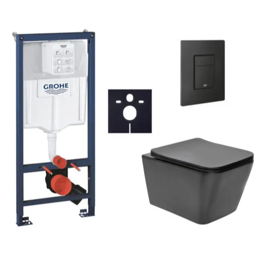 Závesný wc set do ľahkých stien / predstenová montáž SAT Infinitio SIKOGRSIN12BEKF0