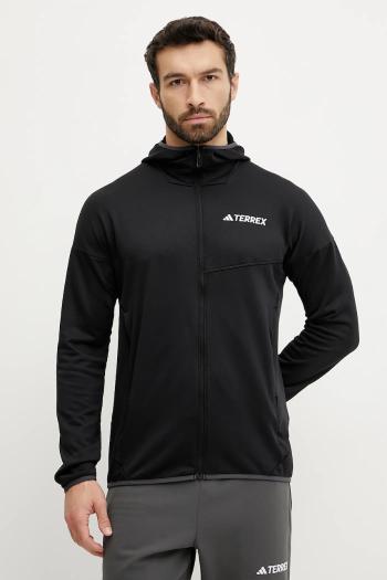Športová mikina adidas TERREX Xperior čierna farba, s kapucňou, jednofarebná, JE1346