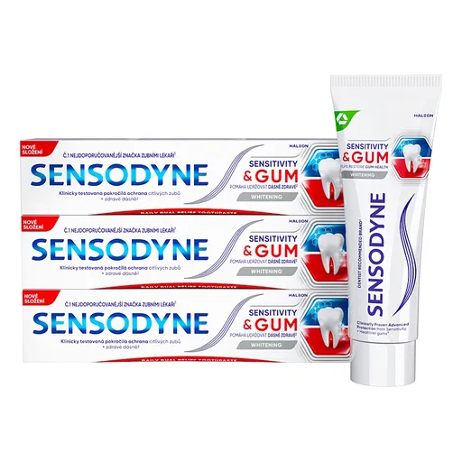 SENSODYNE Sensitivity & Gum Whitening Zubná pasta 3 x 75 ml