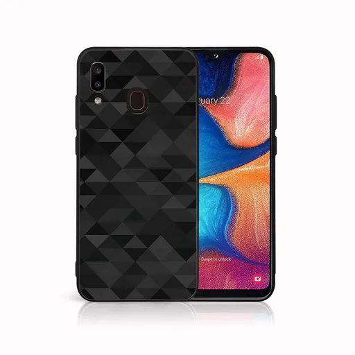 MY ART Ochranný obal pre Samsung Galaxy A20e BLACK TRIANGLES (232)