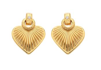 Hot Diamonds Romantické pozlátené náušnice s diamantmi Jac Jossa Soul DE807