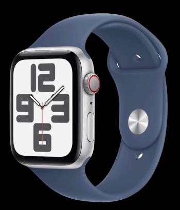 APPLE Watch SE (2024) Cellular 40mm Strieborný hliník s denimovým športovým remienkom M/L