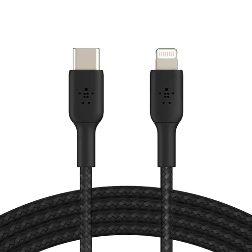Belkin BOOST CHARGE ™ Lightning / USB-C kábel, 2m, čierny - odolný