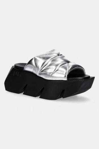 Kožené šľapky United Nude Bull Puffy dámske, čierna farba, na platforme, 10897141188