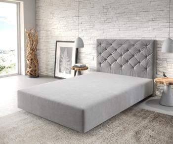 Boxspring posteľ Dream-Great z mikrovlákna sivá 120x200 cm