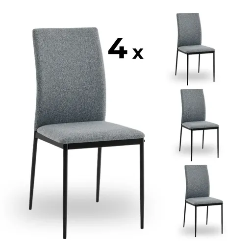 Elvisia Jedálenské stoličky TILDA | sivá 4 kusy