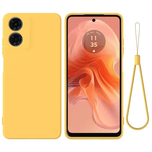 RUBBER Ochranný kryt pre Motorola Moto E14 žltý