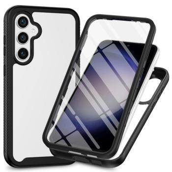 DUAL Obojstranný kryt s fóliou Samsung Galaxy S24 Plus 5G čierny