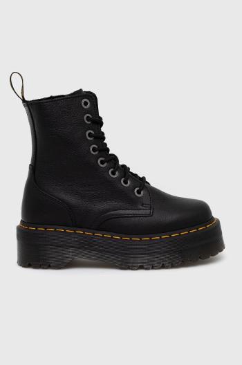 Kožené workery Dr. Martens Jadon III dámske, čierna farba, na plochom podpätku, DM26378001