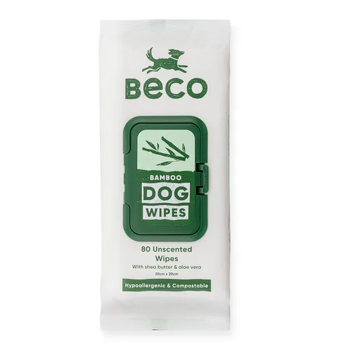 Beco Bamboo neparfumované čistiace obrúsky pre psov 80 ks