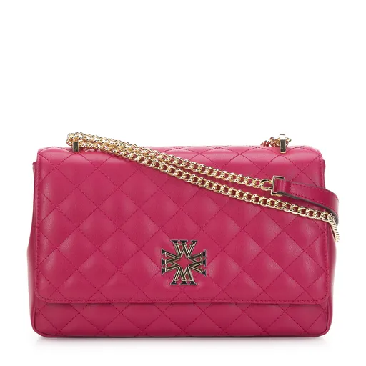 Dámska kožená crossbody kabelka Wittchen s ozdobným monogramom 97-4E-608-P