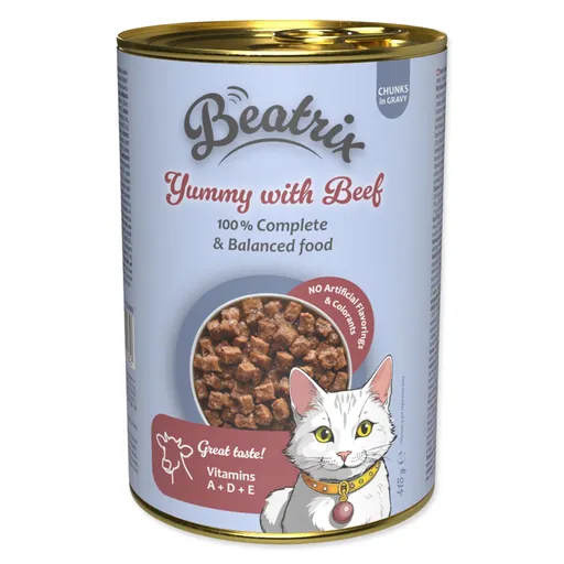 Konzerva Beatrix Adult s hovädzím mäsom 415g