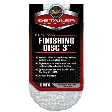 Meguiars DA Microfiber Finishing Disc 3 – finišovací mikrovláknový kotúč, 3-palcový (2 kusy) (DMF3)