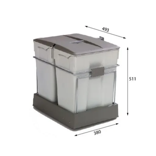 Odpadkový kôš Alveus Albio 40 2x30L 1090338