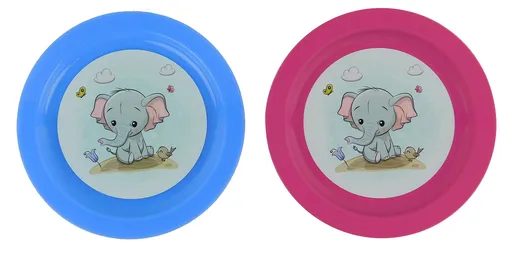 TVAR - Tanier detský plytký IML Sloník rôzne farby, umelá hmota