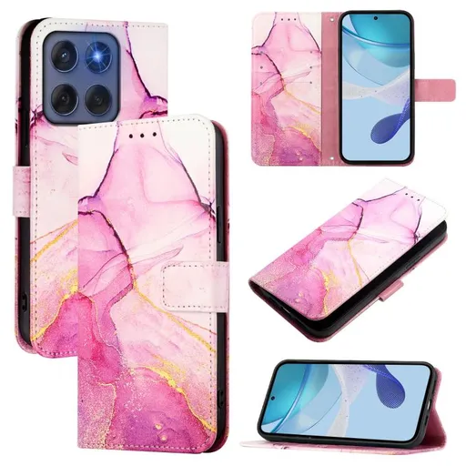 ART MARBLE Peňaženkový kryt pre Motorola Edge 60 / Edge 60 Fusion PINK