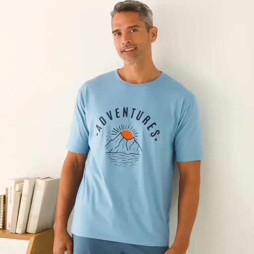 Pyžamové tričko so stredovým motívom