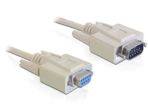 Delock Cable RS-232 serial Sub-D9 samec / samica 2 m