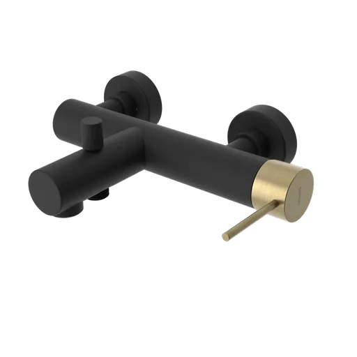 SAPHO - ULTRAMIX nástenná vaňová batéria, čierná mat/zlato mat UT010BG