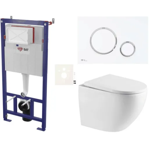 Závesný wc set do ľahkých stien / predstenová SAT SIKOSSREX6776K