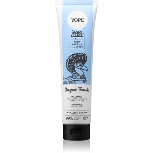Yope Daily Heroes Fresh Conditioner Fresh Grass objemový kondicionér pre mastné vlasy 170 ml
