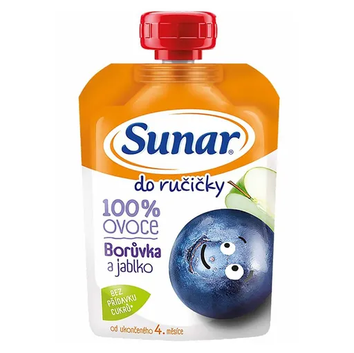 SUNAR Do ručičky ovocné vrecko čučoriedka 4m + 100 g