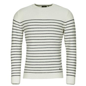 Petrol Industries  MEN KNITWEAR ROUND NECK BASIC  Svetre Biela