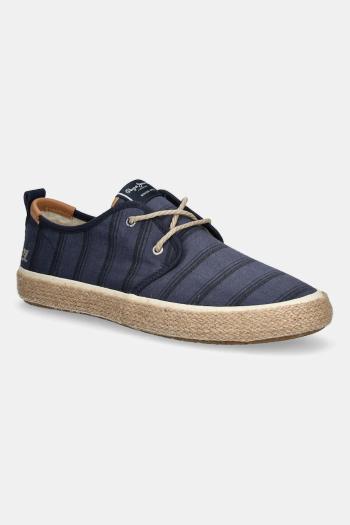 Espadrilky Pepe Jeans PORT LINES tmavomodrá farba, PMS10331