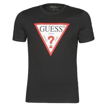 Guess  CN SS ORIGINAL LOGO TEE  Tričká s krátkym rukávom Čierna