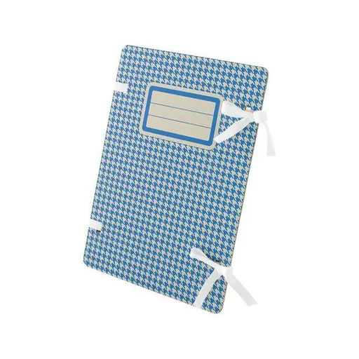 Spisová doska A4 so šnúrkou okrúhle rohy so štítkom modrá