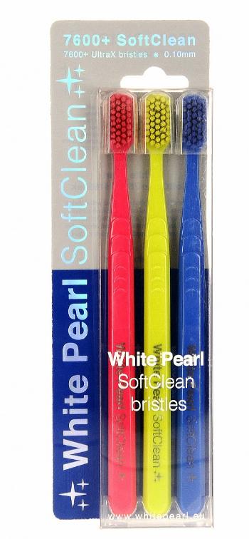 WHITE PEARL SoftClean 7600 Zubná kefka 3 ks