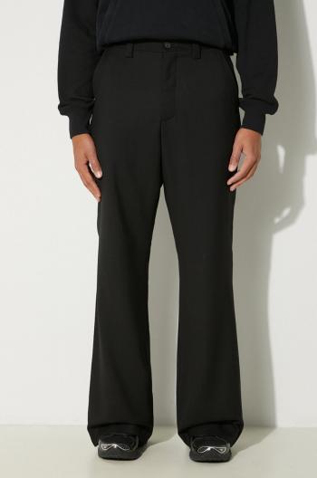 Vlnené nohavice AMBUSH Flare Pants čierna farba, rovné, BMCO003F24FAB0011000