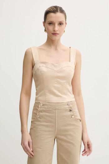 Top Guess AURORA béžová farba, jednofarebná, W5GH80 WH5M2
