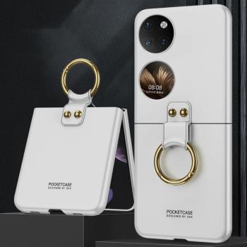 GKK HOOK Plastový kryt s držiakom Huawei P50 Pocket strieborný