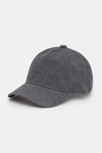 Šiltovka Calvin Klein šedá farba, jednofarebná, K50K512632