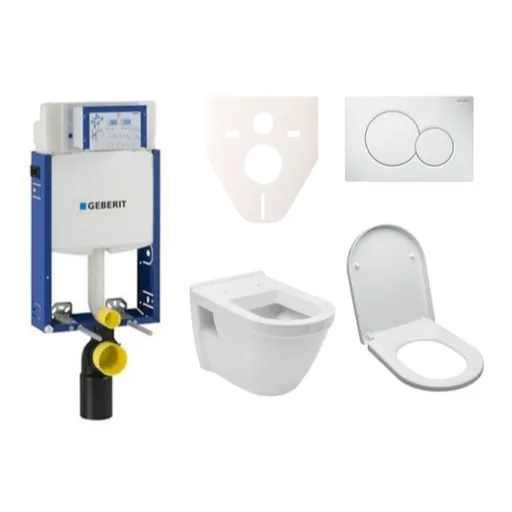 Cenovo zvýhodnený závesný WC set Geberit na zamurovanie + WC VitrA S50 SIKOGE2V1